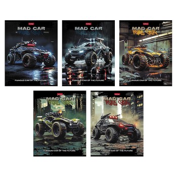 Тетрадь 48л. клетка "Mad Car" А5
