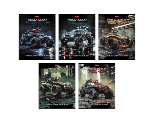 Тетрадь 48л. клетка "Mad Car" А5