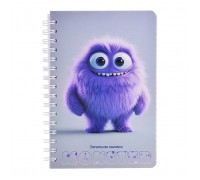 Записная книжка - перевертыш 80л."Пушистые лапки" А6 на гребне