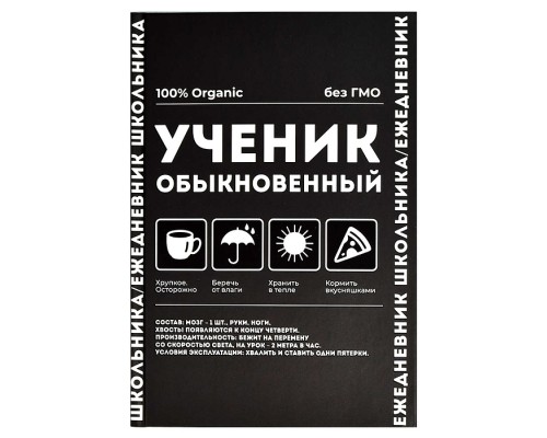Ежедневник школьника 64л. А5 "Фразы с характером" твёрдый переплёт, выборочный  УФ-лак
