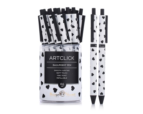 Ручка "Artclick.Сердечки" шариковая 0.5 мм, синяя
