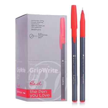 Ручка "GripWrite Grey" шариковая 0.7 мм, красная