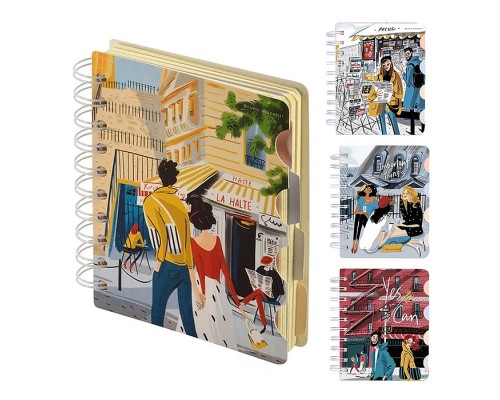 Записная книжка "Art journal" А6,120 л. на гребне, с разделителями