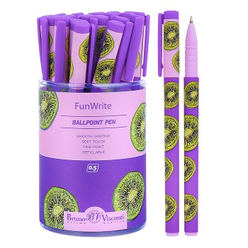 Ручка "FunWrite. Fresh & fruity. Киви" шариковая 0.5 мм, синяя