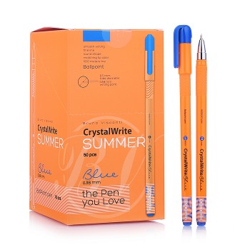Ручка "CrystalWrite.Summer" шариковая, 0.38 мм, синяя