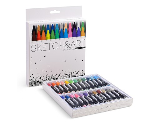 Масляная пастель "Sketch&Art" 24цв. (мелки шестигранной формы)