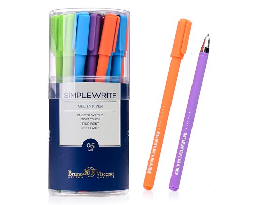 Ручка "SimpleWrite Special" гелевая 0.5мм, черная (5 цветов корпуса)