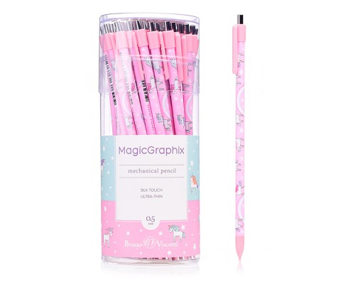 Карандаш механический "MagicGraphix. Единороги. Радуга" 0.5мм