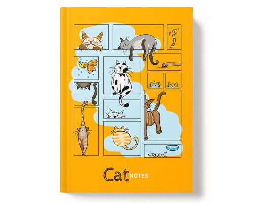 Записная книжка 64л. "Жизнь кота" А5