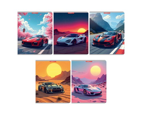 Тетрадь 48л клетка "Sport cars" А5
