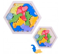 Пазл-вкладыш "Дружные динозаврики"