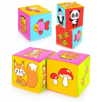 Игрушка кубики "Мякиши" (Кто что ест)