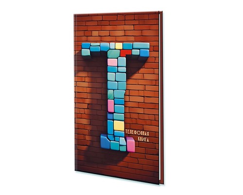 Телефонная книга с вырубкой А5, 80л. лин. Уф-лак "Буква"