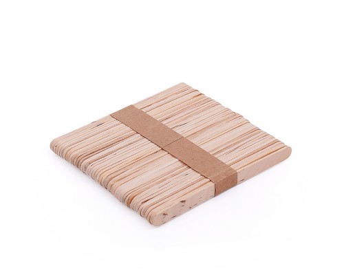 Палочки деревянные для рукоделия "DIY" плоские, 114x10x2 мм, 50 шт, натуральный цвет