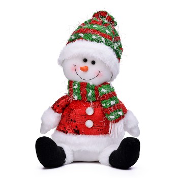 Новогоднее украшение "Снеговик" 28 см.