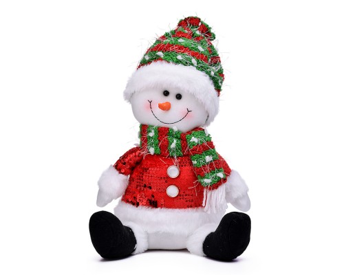 Новогоднее украшение "Снеговик" 28 см.