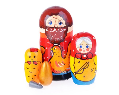 Матрешка Сказка Курочка Ряба 5 в 1