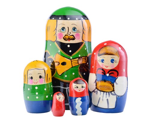 Матрешка Семья 5 в 1 (батюшка)