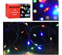 Электрогирлянда 10м, 100 ламп, цветная