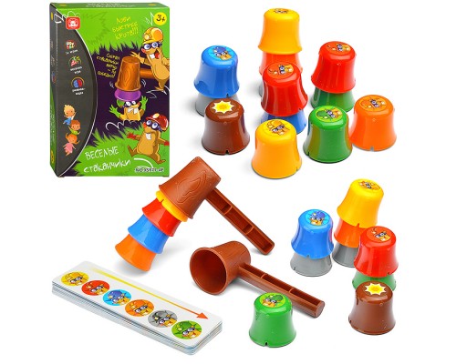 Игра настольная "Весёлые стаканчики" в коробке