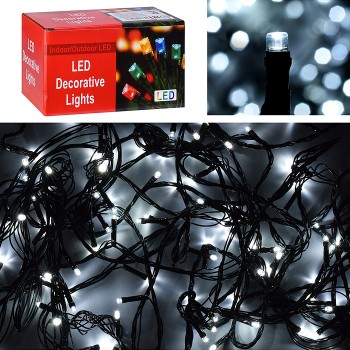 Электрогирлянда 9м, 100 ламп, холодный