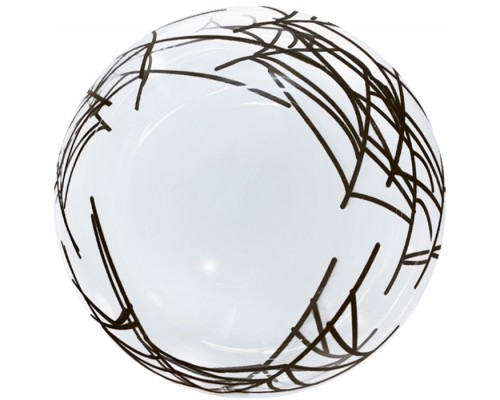 Шар (18''/46 см) Сфера, Deco Bubble, Паутина, Прозрачный, Кристалл, 1 шт. в уп.
