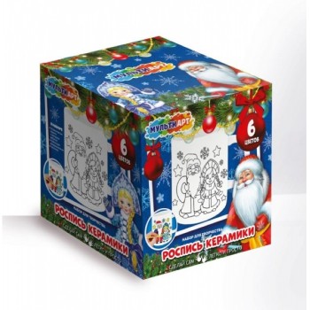 Кружка для росписи "Снегурочка и Дед Мороз"