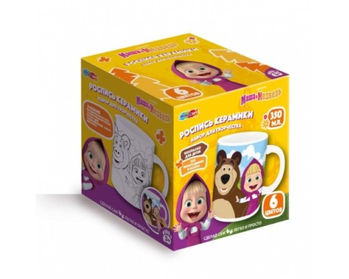 Кружка для росписи "Маша и Медведь"