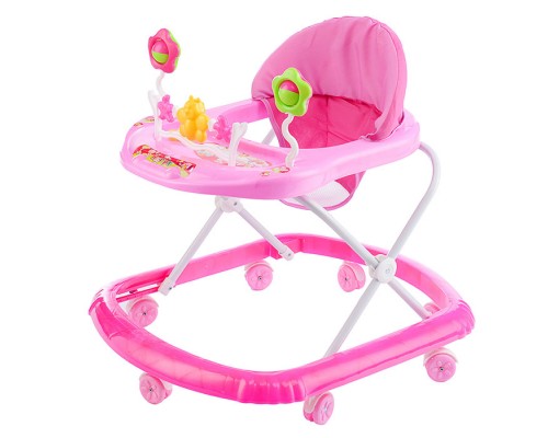 Ходунки "Бабочка с цветочками" (розовый) в пакете