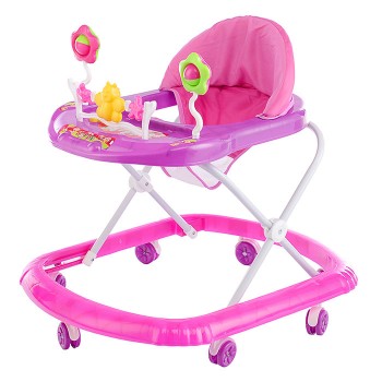 Ходунки "Бабочка с цветочками" (розовый) в пакете