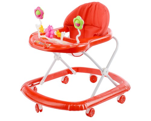 Ходунки "Бабочка с цветочками" (красный) в пакете