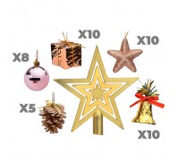 Набор новогодних украшений "Новогодний шарм" (5см.* 44шт.)