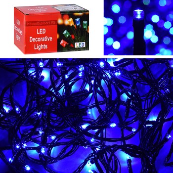 Электрогирлянда 9м, 100 ламп, синий