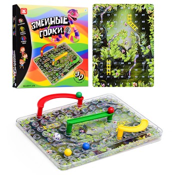 Игра настольная "Змеиные горки" в коробке