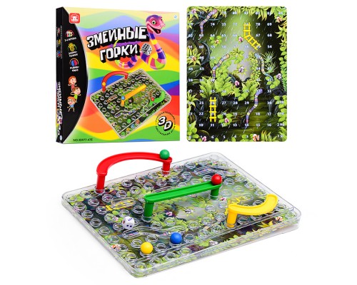 Игра настольная "Змеиные горки" в коробке
