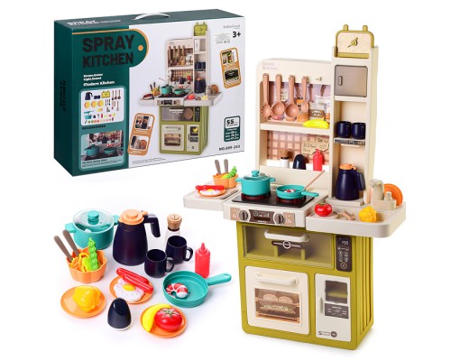 Игровой набор кухня "Давай играть" (свет, звук) 55 предметов, в коробке
