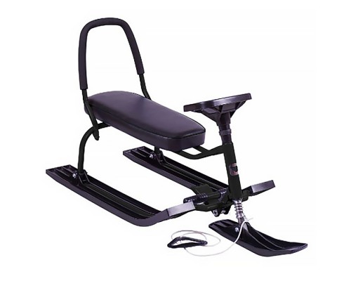 Игрушка Снегокат детский 501 "TANDEM" для двоих со складной спинкой (Черный)