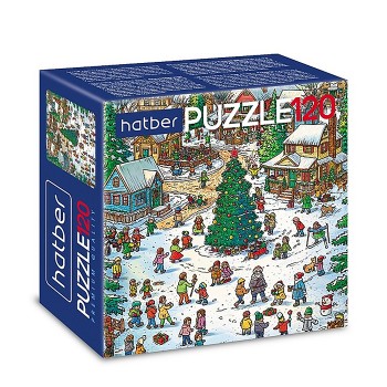 Пазлы 120 "Premium" "Новогодние забавы"