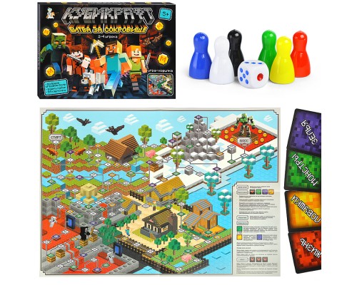 Игра настольная "Кубикрафт" Битва за сокровища