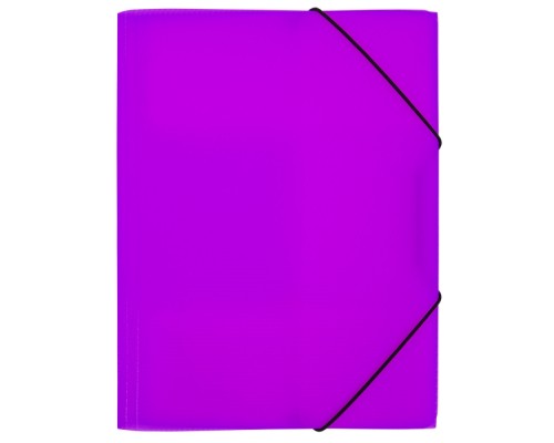 Папка на резинке A4, 600 мкм. 35 мм. эффект 3D. пурпурный Prisma neon