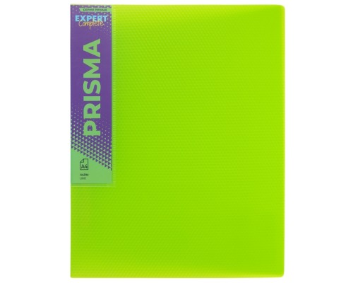Папка с вкладышами A4 600 мкм. 20 мм эффект 3D. лайм 30 л. Prisma neon
