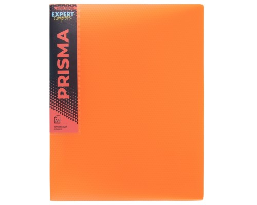 Папка с вкладышами A4 600 мкм. 20 мм эффект 3D. оранжевый 40 л. Prisma neon