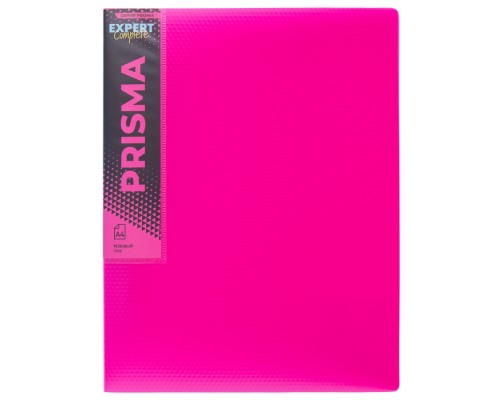 Папка с вкладышами A4 700 мкм. 25 мм эффект 3D. розовый 60 л. Prisma neon