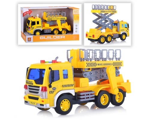 Машина "Спецтехника" 1:16 (свет, звук) на батарейках, в коробке (цвет желтый) Машина "Спецтехника" 1:16 (свет, звук) на батарейках, в коробке (цвет желтый)