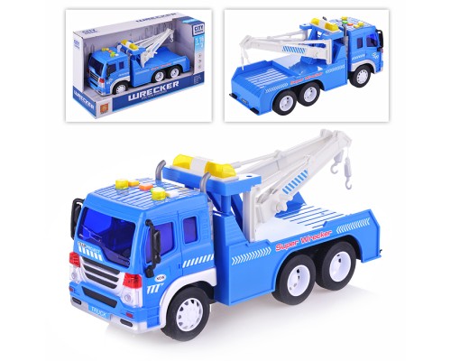 Машина "Эвакуатор" 1:16 (свет, звук) на батарейках, в коробке Машина "Эвакуатор" 1:16 (свет, звук) на батарейках, в коробке