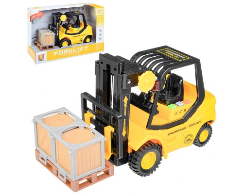 Машина "Погрузчик" с ящиками и поддоном 1:16 (свет, звук) в коробке Машина "Погрузчик" с ящиками и поддоном 1:16 (свет, звук) в коробке