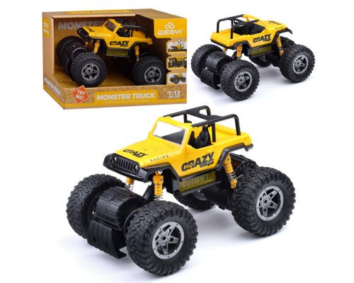 Машина "Внедорожник" 1:12 (свет, звук) в коробке (цвет желтый) Машина "Внедорожник" 1:12 (свет, звук) в коробке (цвет желтый)