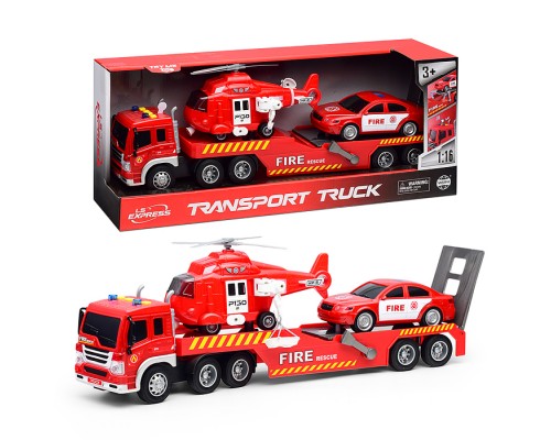 Машина "Эвакуатор" с дорожной техникой 1:16 ( свет, звук) в коробке Машина "Эвакуатор" с дорожной техникой 1:16 ( свет, звук) в коробке