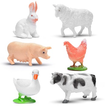 Игрушка пластизоль "Домашние животные" 6 шт, в пакете