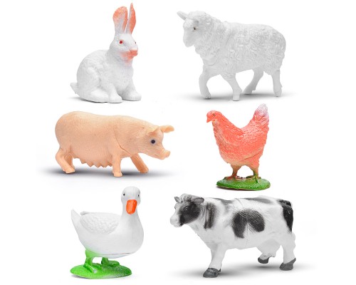 Игрушка пластизоль "Домашние животные" 6 шт, в пакете